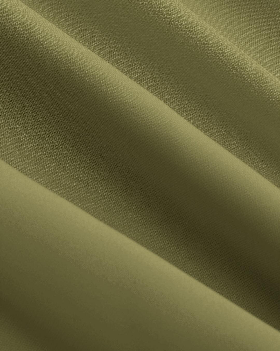 Crew Neck Tie Waist Short Sleeve Green Top - Image 3
