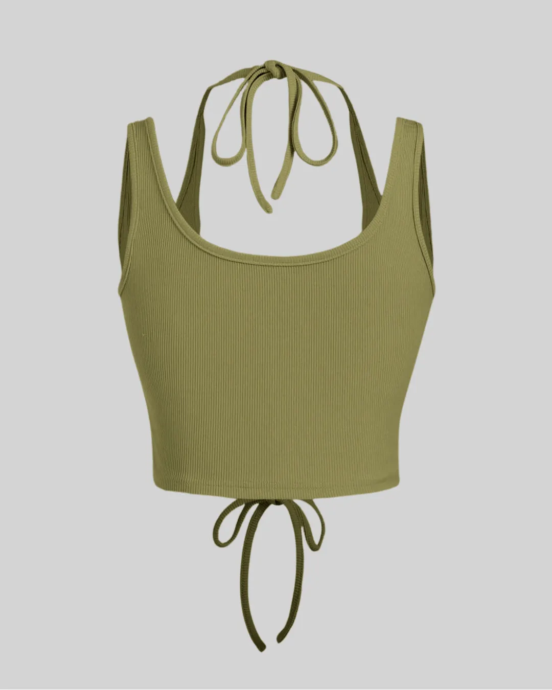Cropped Green Corset  Top - Image 2