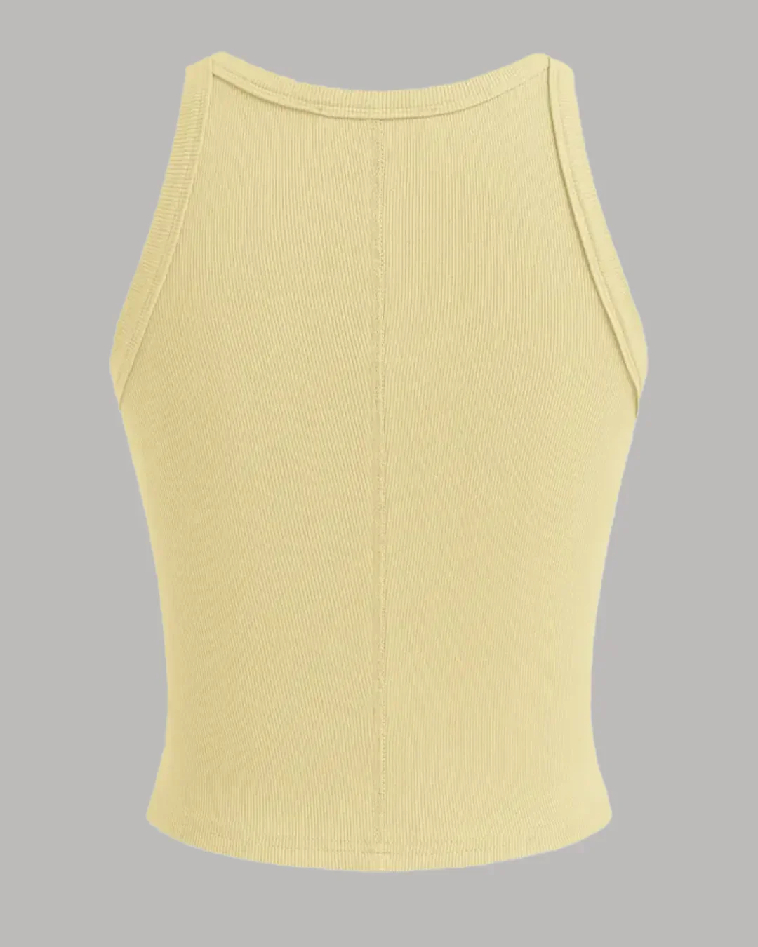 Cropped Knit Tank Top in Vanilla - Image 2