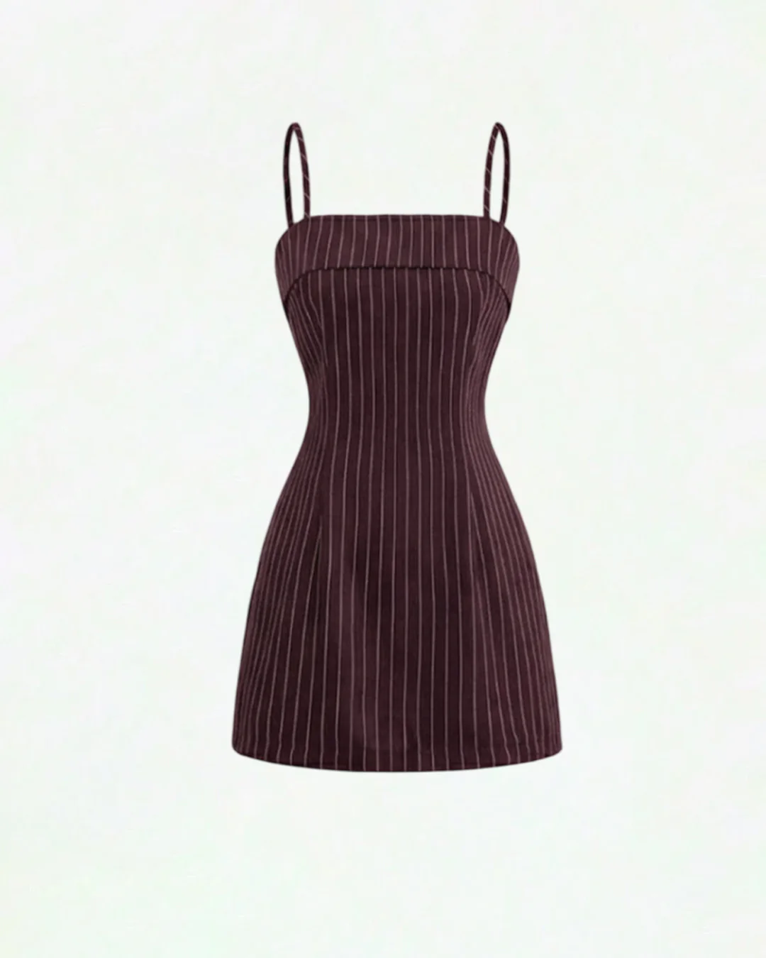 Cropped Pinstripe Blazer and Sleeveless Pinstripe Mini Dress Set - Image 3