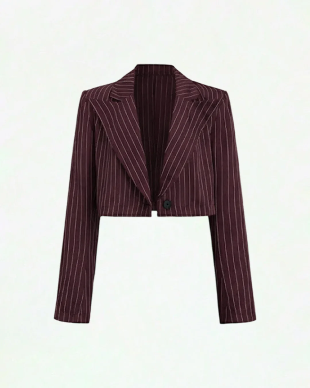 Cropped Pinstripe Blazer and Sleeveless Pinstripe Mini Dress Set - Image 4
