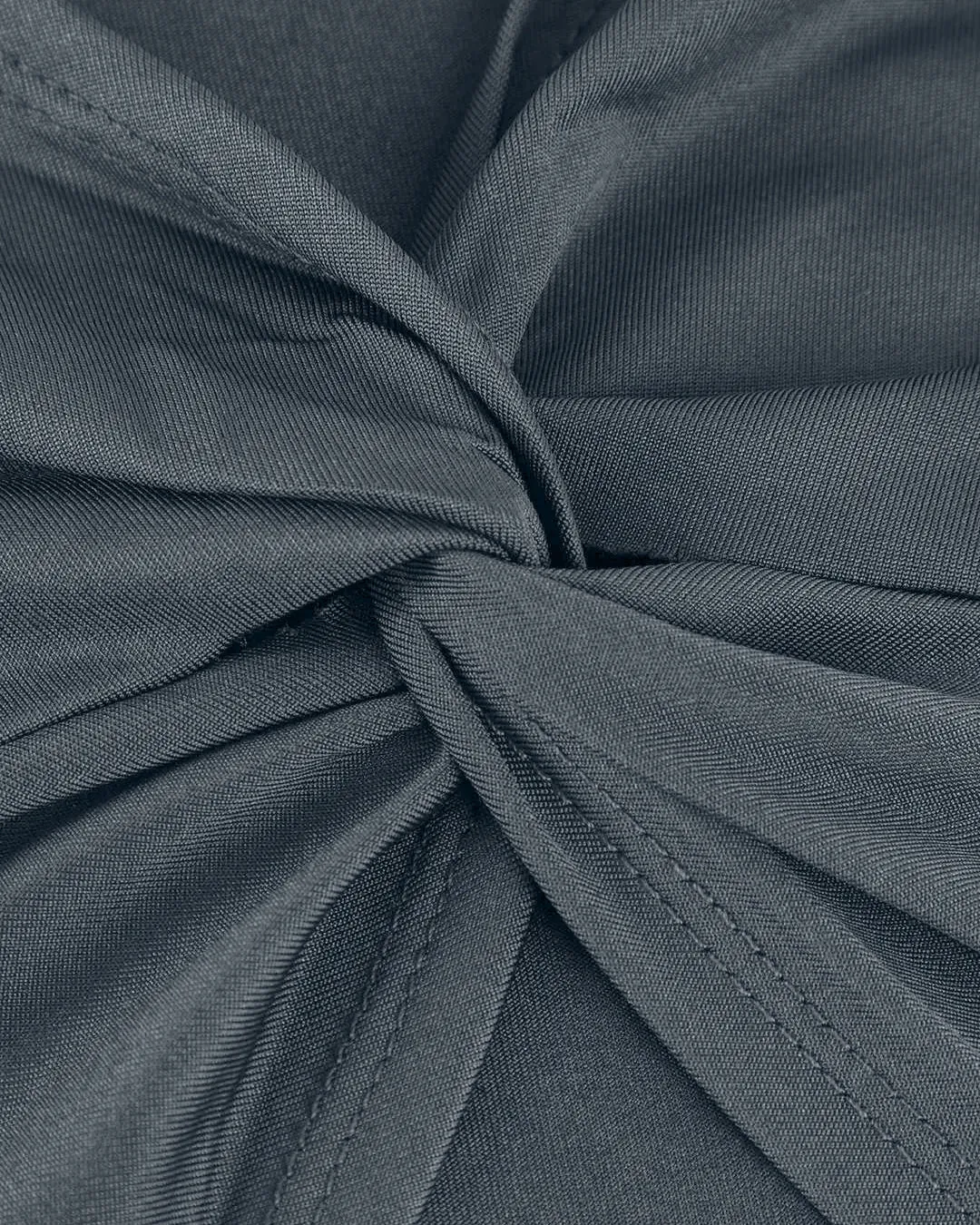 Cut Out Detail Bodycon Long Dress In Grey - Image 3