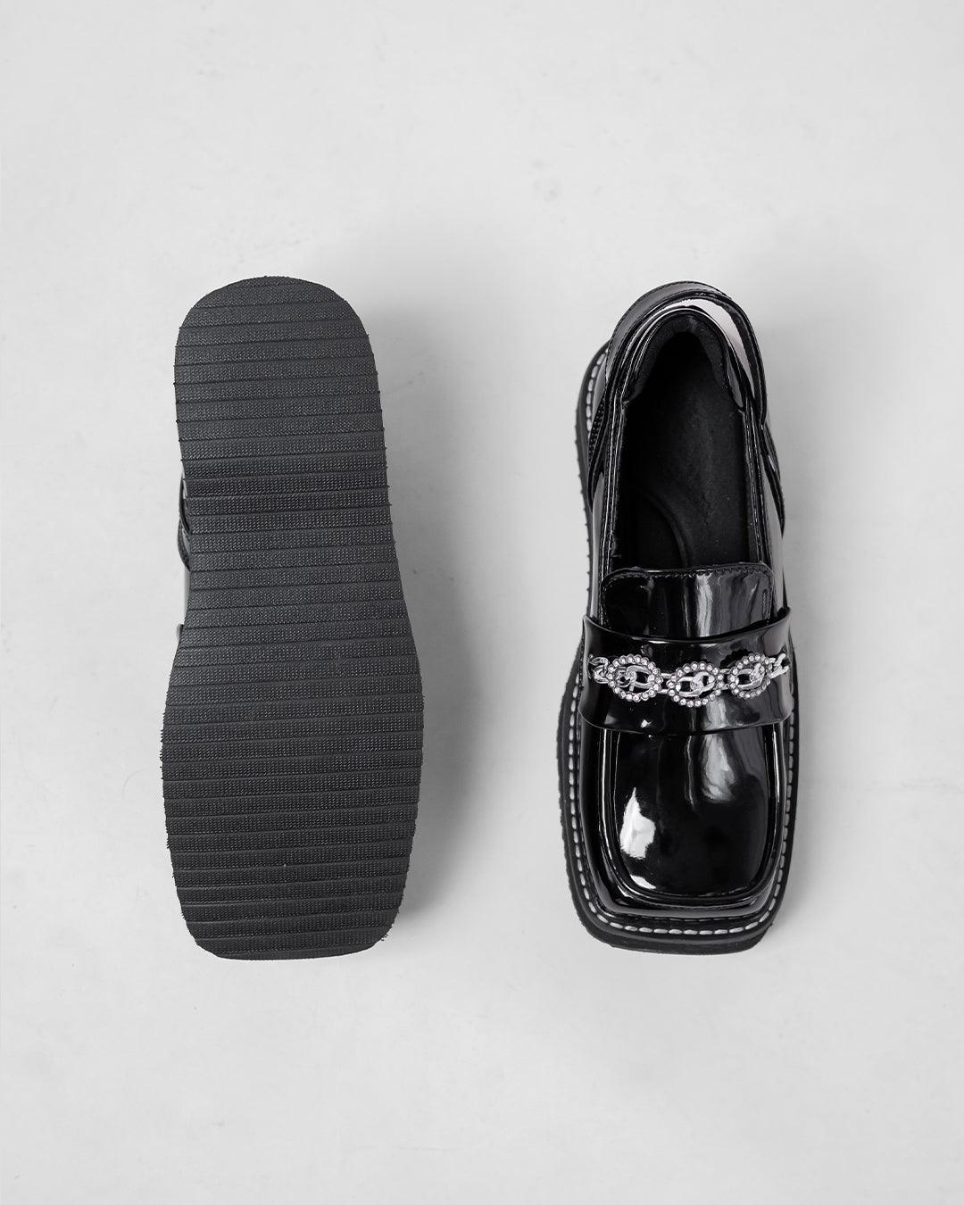 Dazzling Details Chunky Sole Black Oxford - Image 7