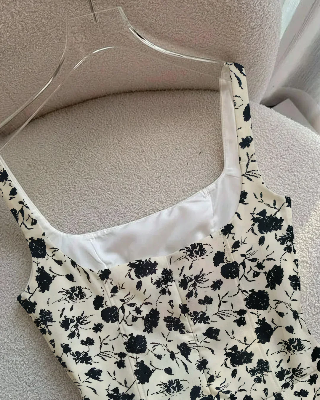 Ditsy Floral Fit & Flare Sleeveless Midi Dress - Image 3