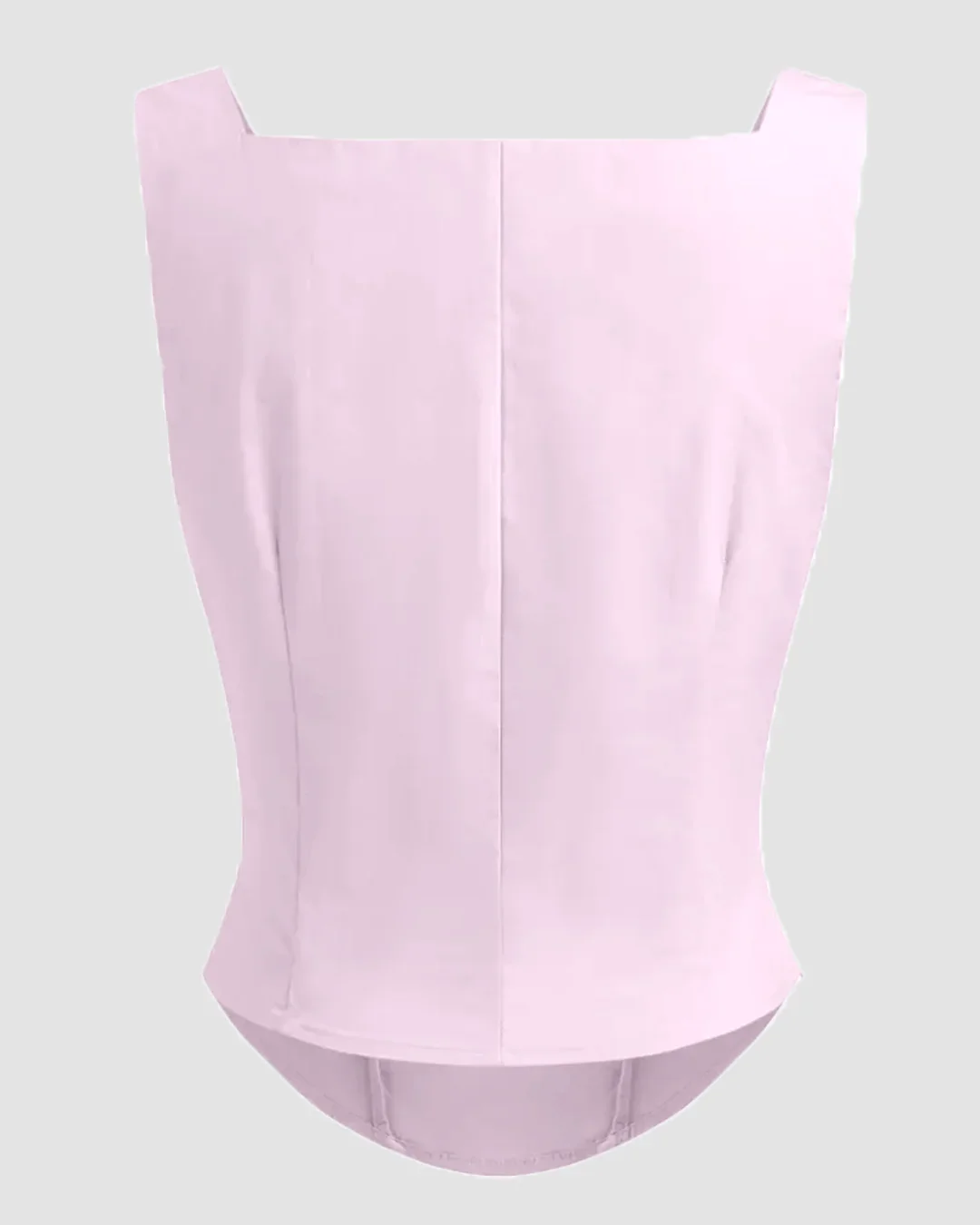 Draped Cowl Neck Sleeveless Top in Baby Pink - Image 2