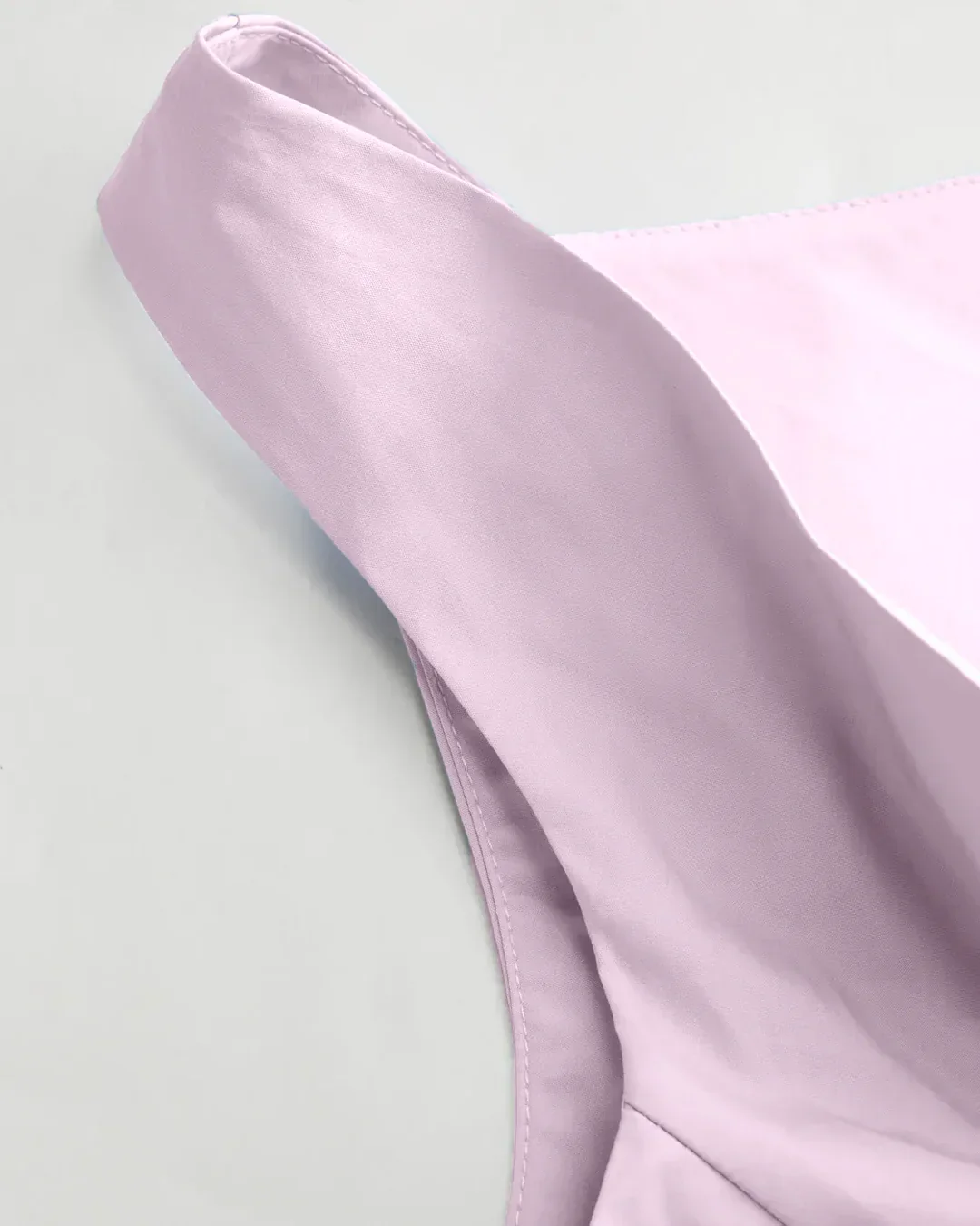 Draped Cowl Neck Sleeveless Top in Baby Pink - Image 3