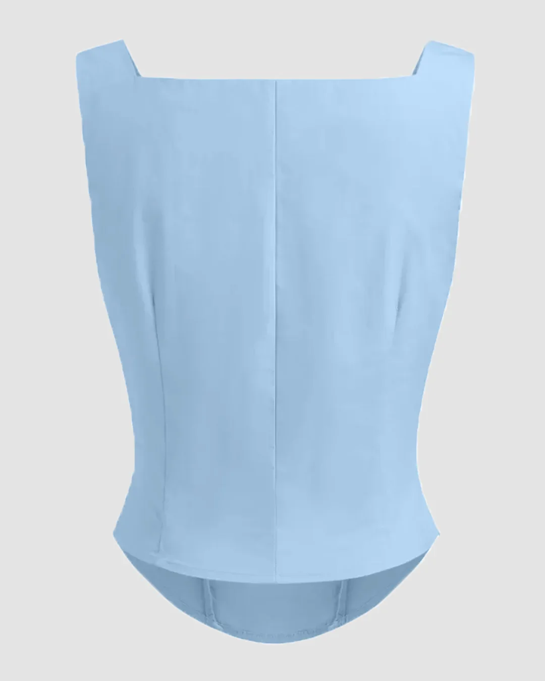 Draped Cowl Neck Sleeveless Top in Sky Blue - Image 2