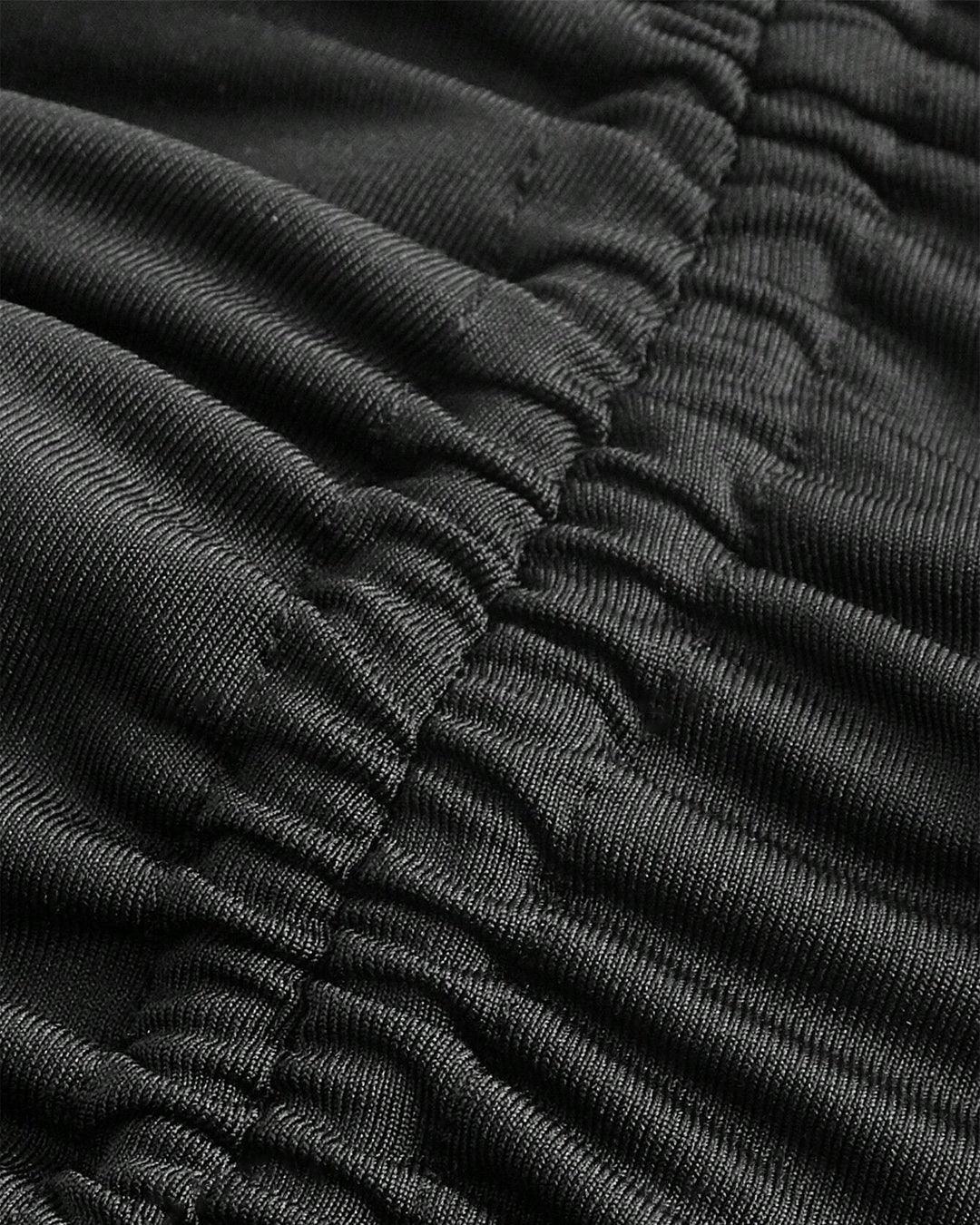 Drawstring Side Flare Leg Pants In Black - Image 4