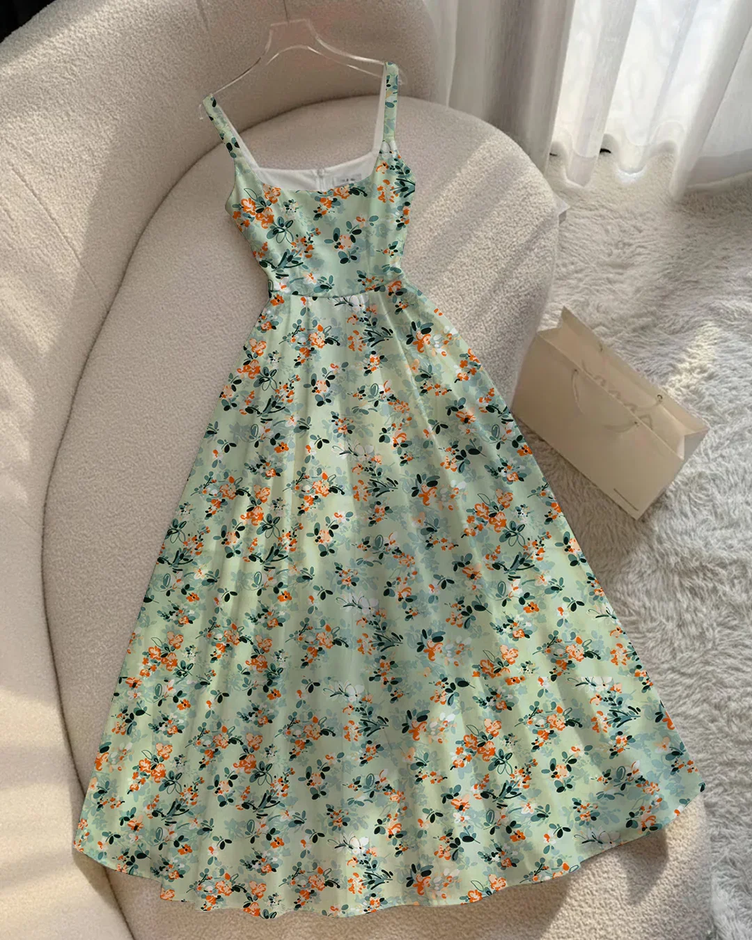 Floral Fit & Flare Sleeveless Midi Dress - Image 2