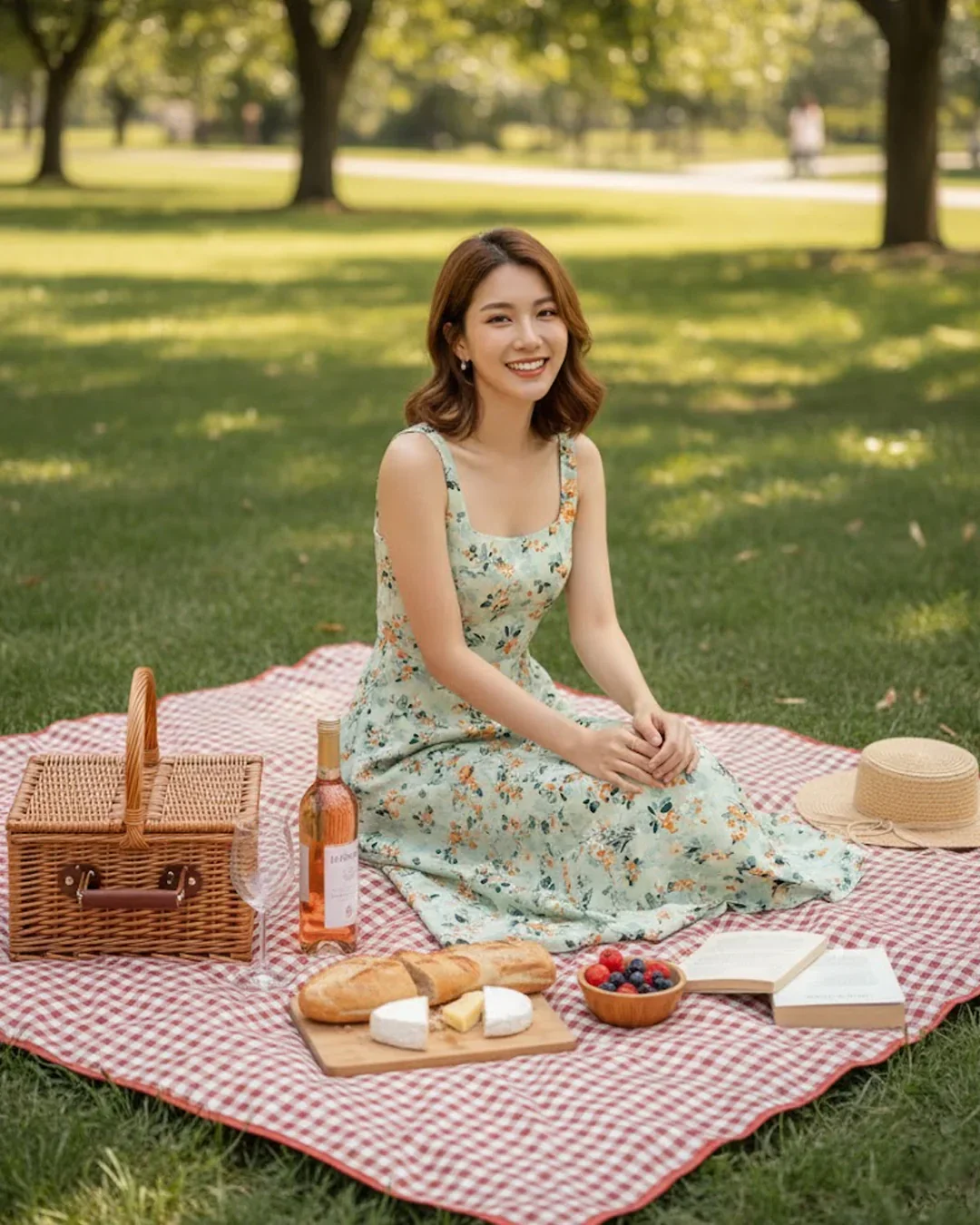 Floral Fit & Flare Sleeveless Midi Dress - Image 3