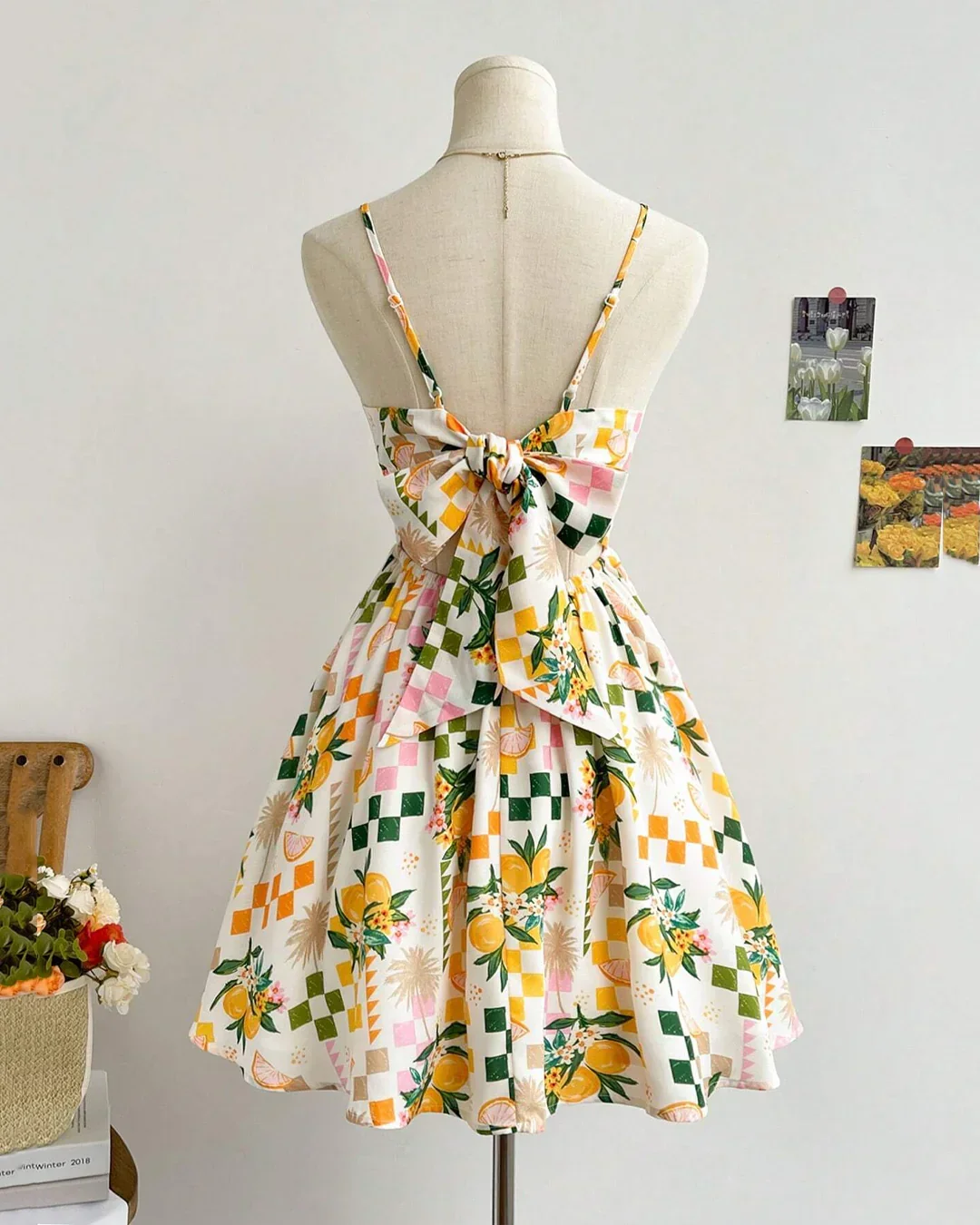 Floral Pixel Print Smocked Mini Dress - Image 3
