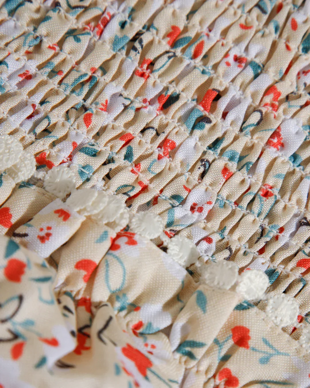Floral Print Strapless Tiered Mini Dress - Image 3