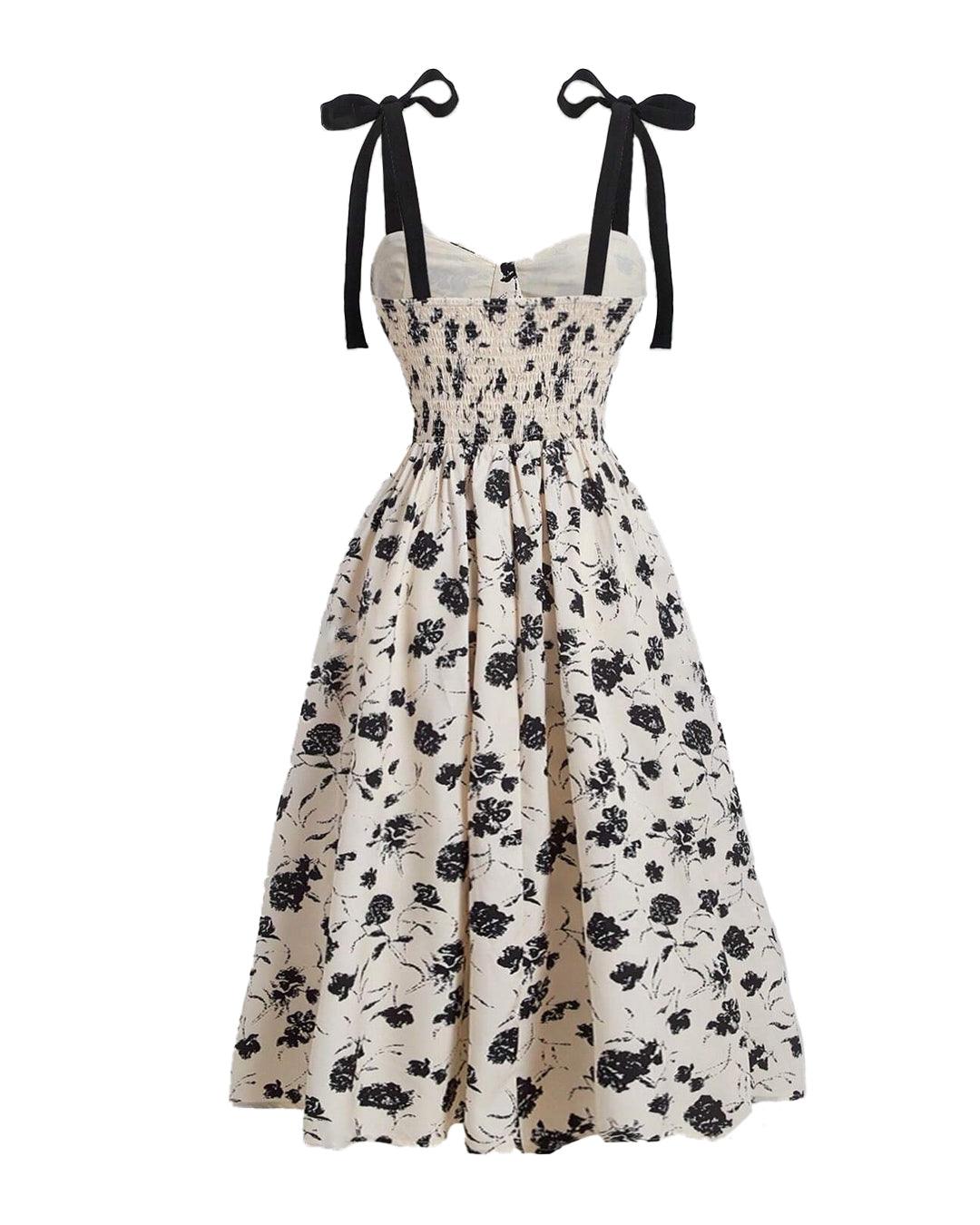 Floral Print Tie Waist Cami Midi Dress - Image 3