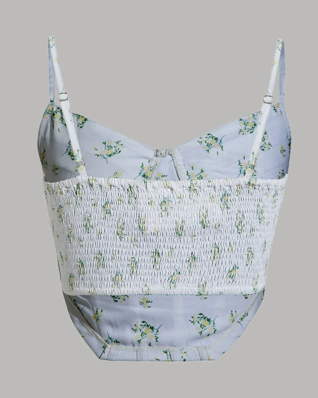 Floral Spaghetti Strap Corset Top - Image 2