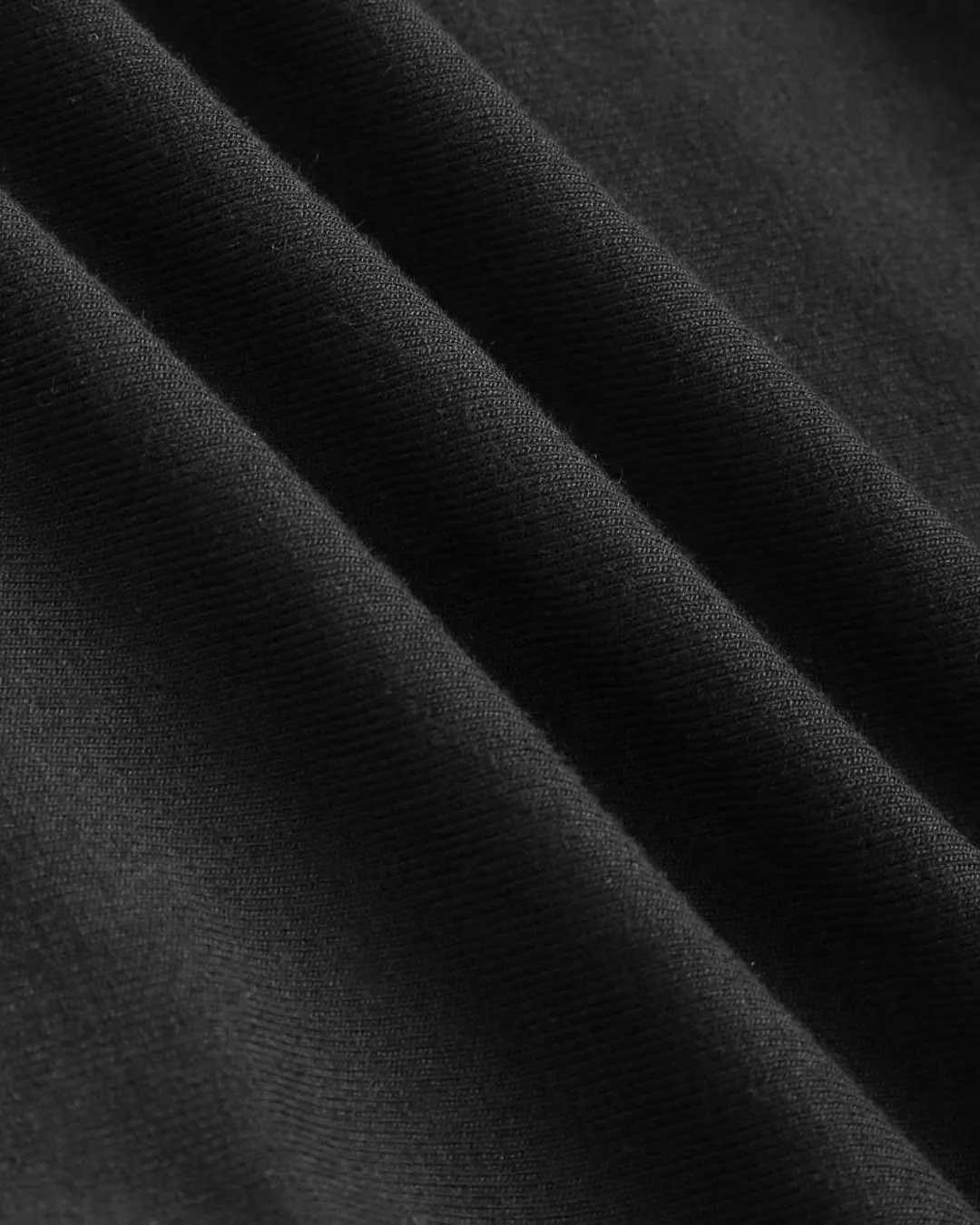 Gathered Detailed Long Sleeves Solid Drawstring Round Neck Black Top - Image 5