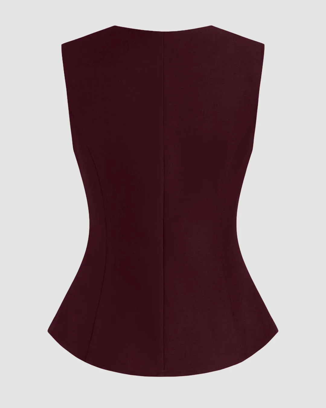 Half Zip Pleated Top in Maroon - Image 2