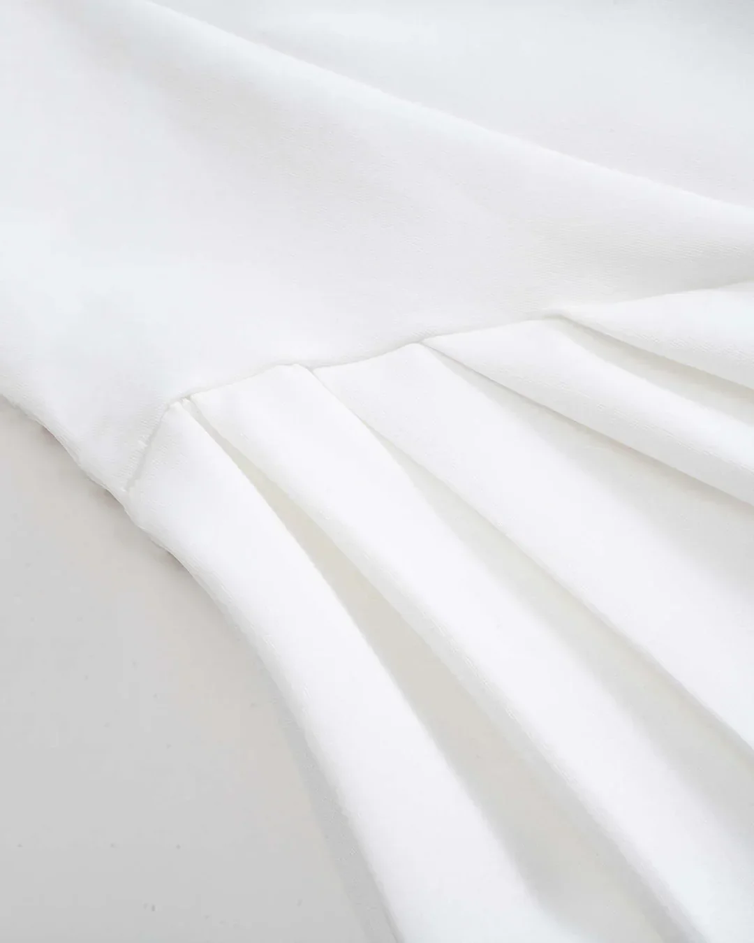 Halter Neck Button A-Line Mini Dress in White - Image 5