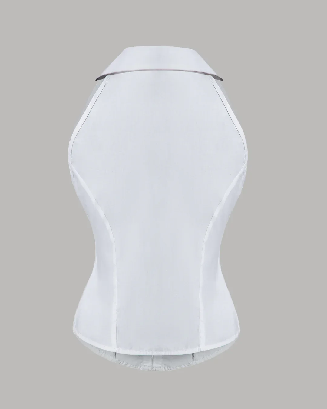 Halter Neck Corset Shirt in White - Image 3