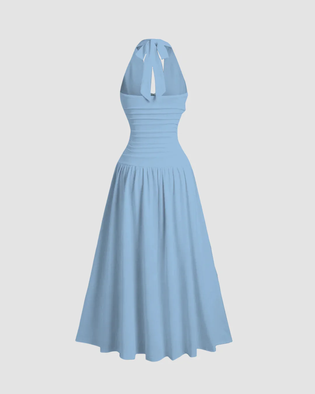 Halter Neck Maxi Dress in Powder Blue - Image 2