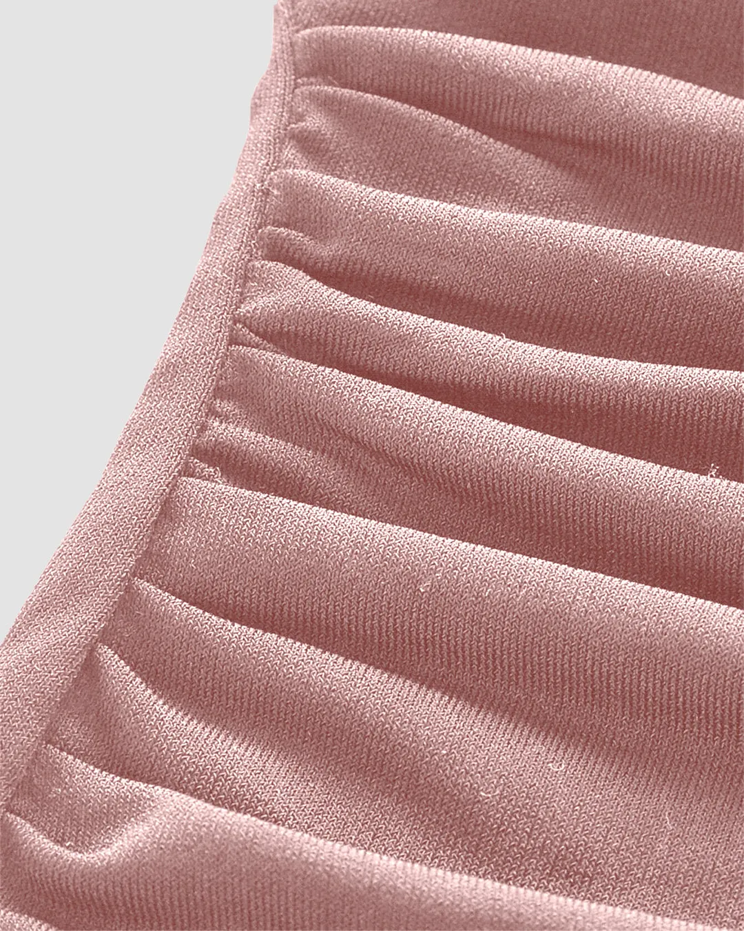 Halter Neck Ruched Crop Top In Rose Pink - Image 4