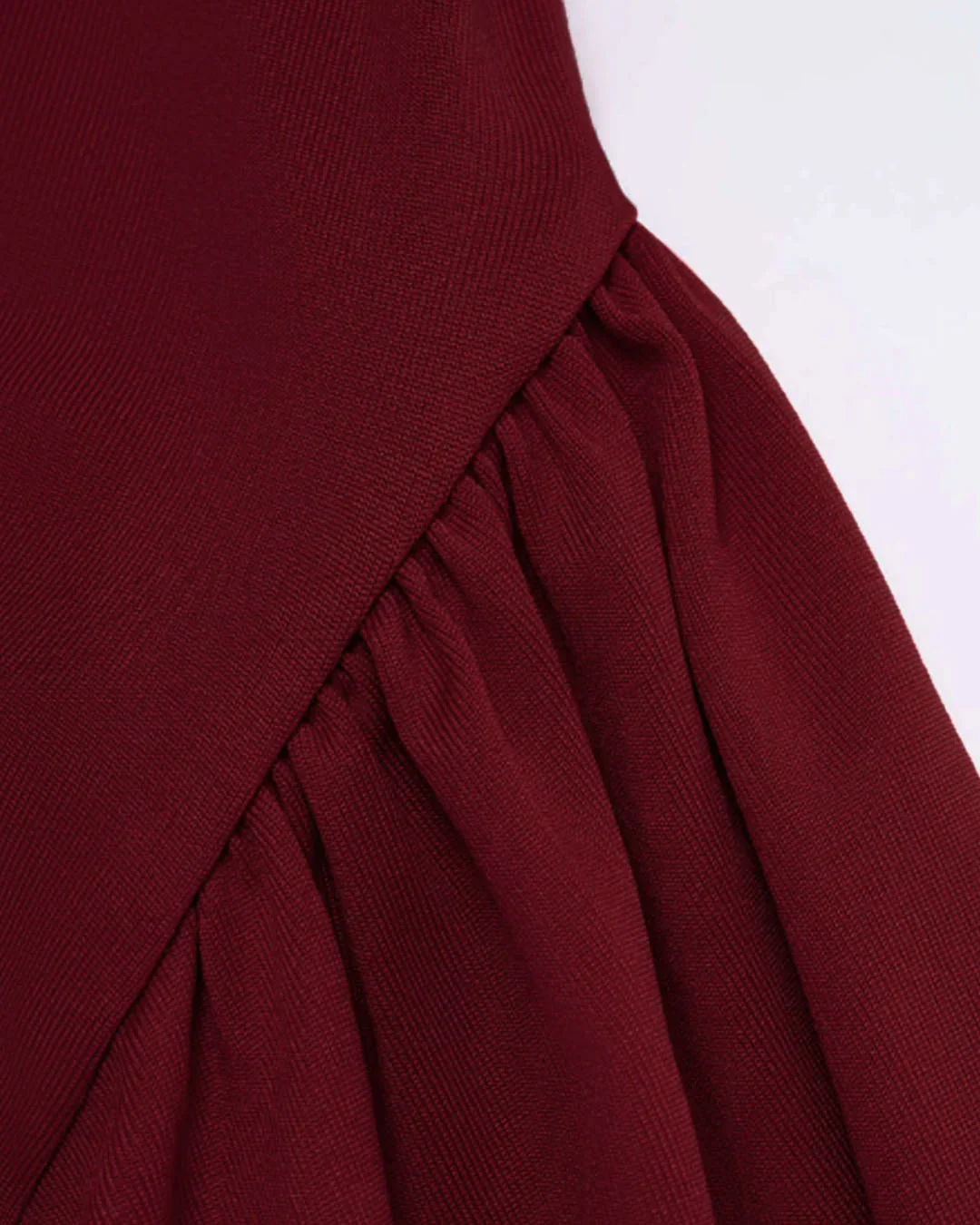 Halter Neck V-Neck Slip Sleeveless Mini Dress in Merlot - Image 3