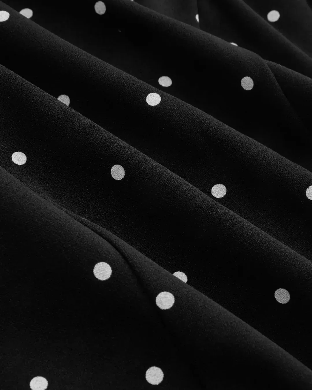 Halter Neck Backless Polka Dot Mini Dress in Black - Image 4