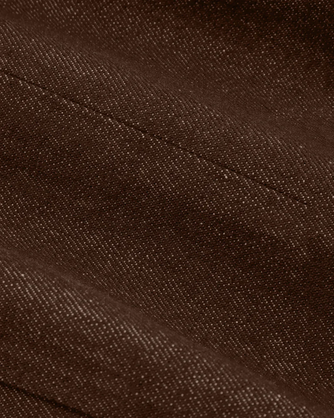 High Neck Button Down Denim Full Sleeve Top in Chocolate Fondae - Image 4