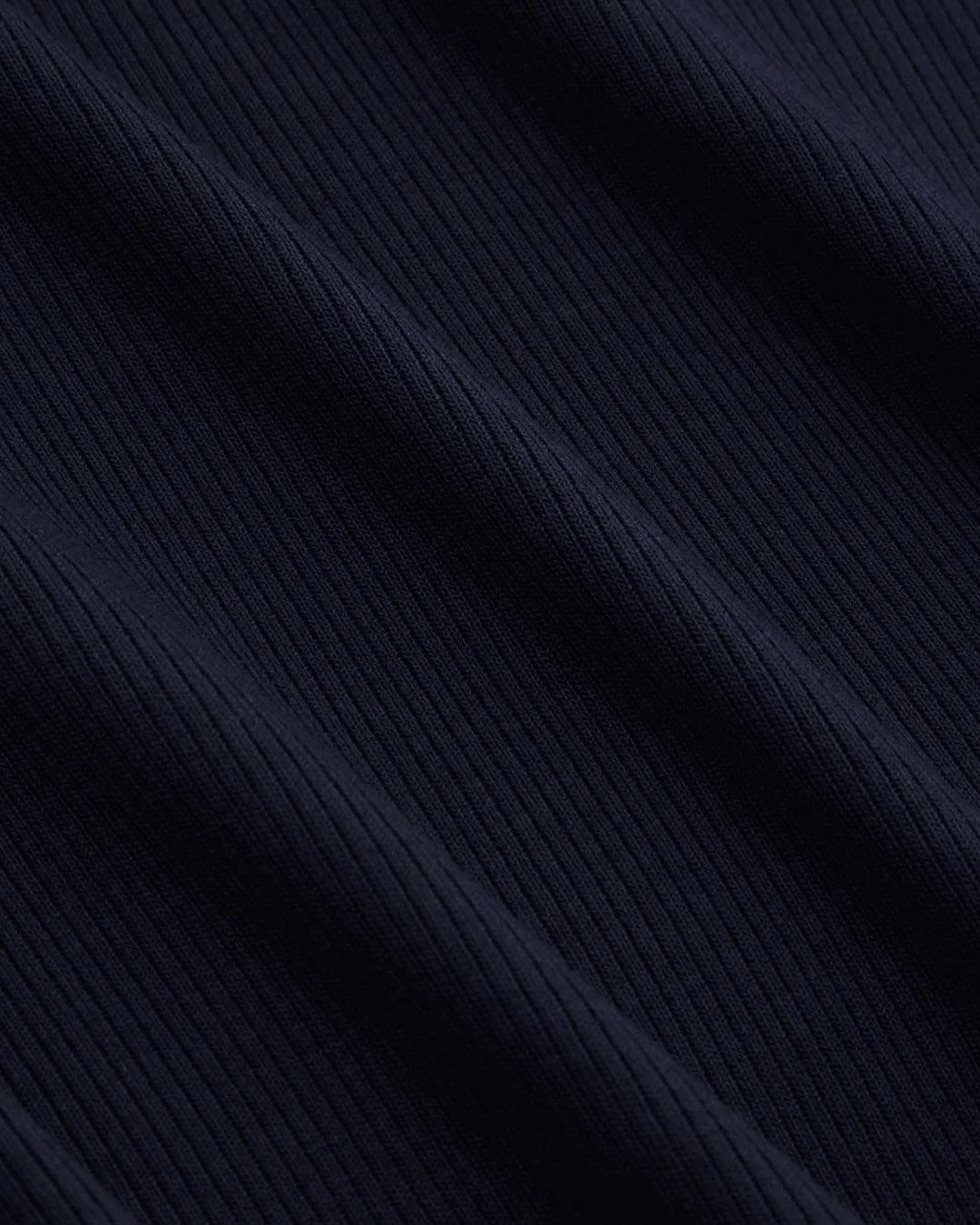 High Neck Solid Ruffle Midi Dress In Navy Blue - Image 3