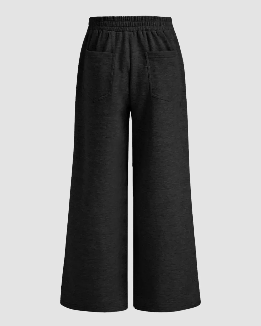 High-Rise Tie-Bow Cutout Wide Leg Pants in Black - Image 2