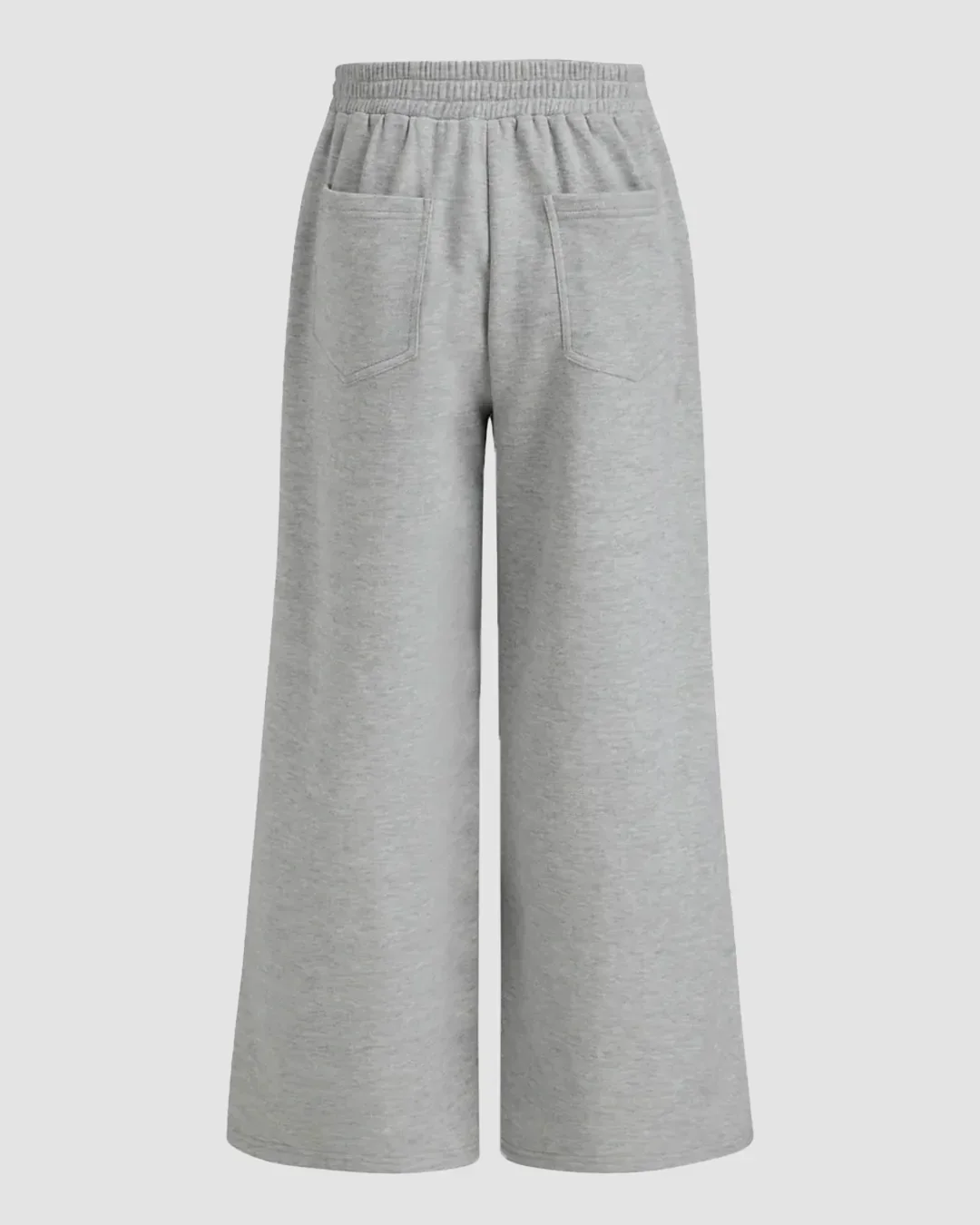 High-Rise Tie-Bow Cutout Wide Leg Pants in Mélange - Image 2