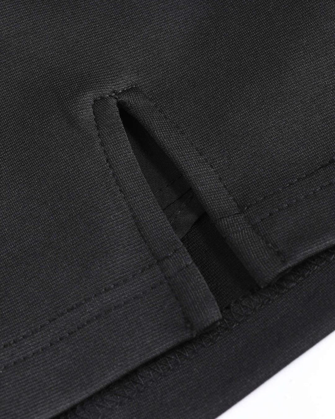 High-Street Hot Solid Slit Basic Skirt In Black - Image 3