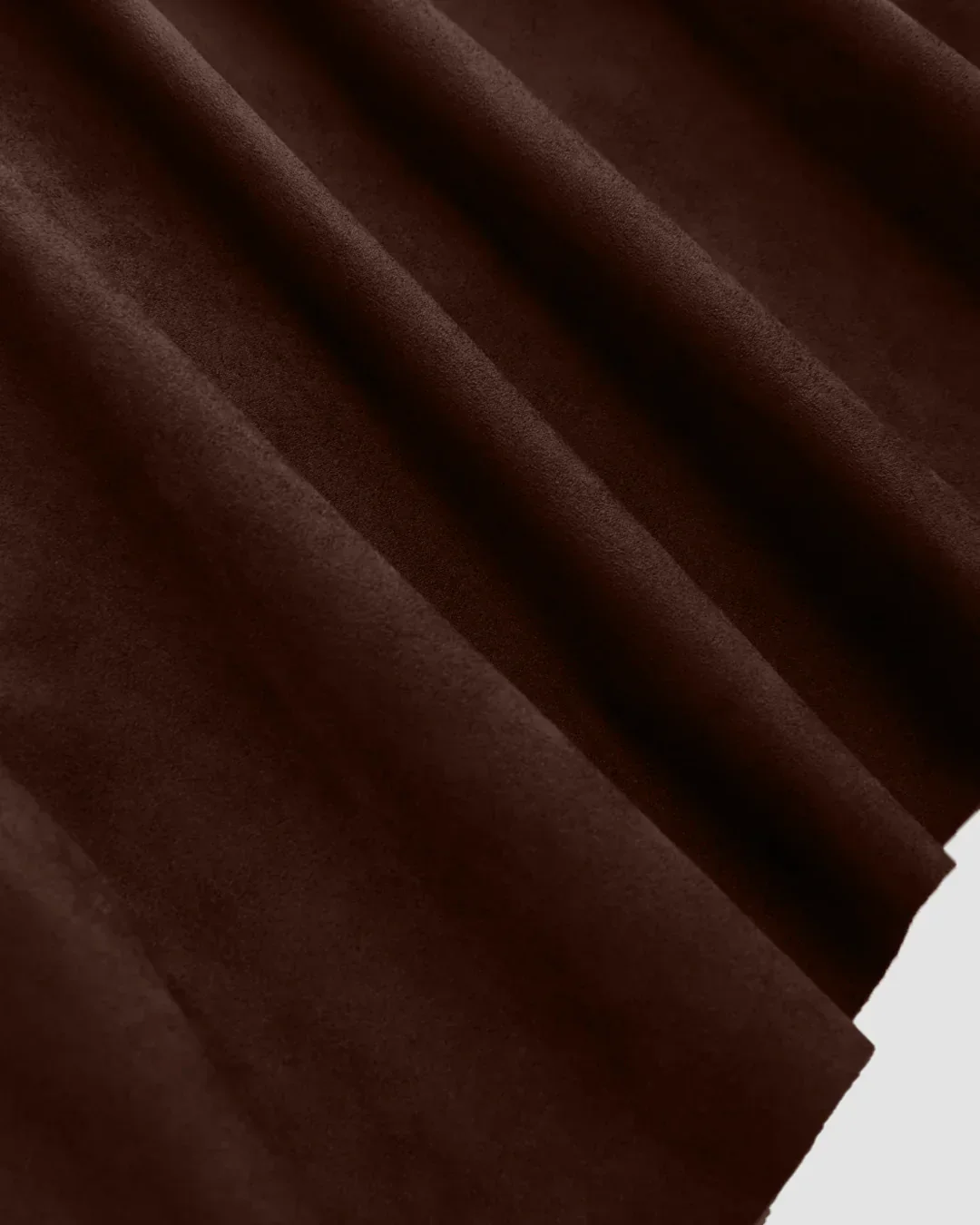 High-Waist Handkerchief-Hem Flared Midi Skirt in Dark Brown - Image 4