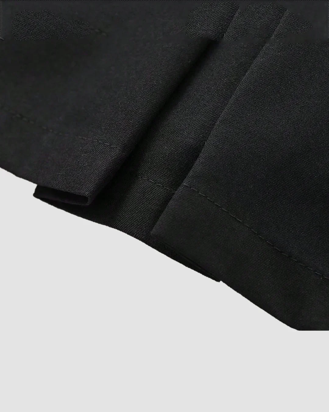 High-Waist Pleated A-Line Mini Skirt in Black - Image 3