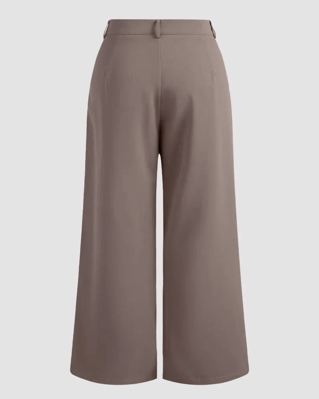 High-Waist Pleated Wide-Leg Trousers in Cappuccino Curve & Plus - Image 3