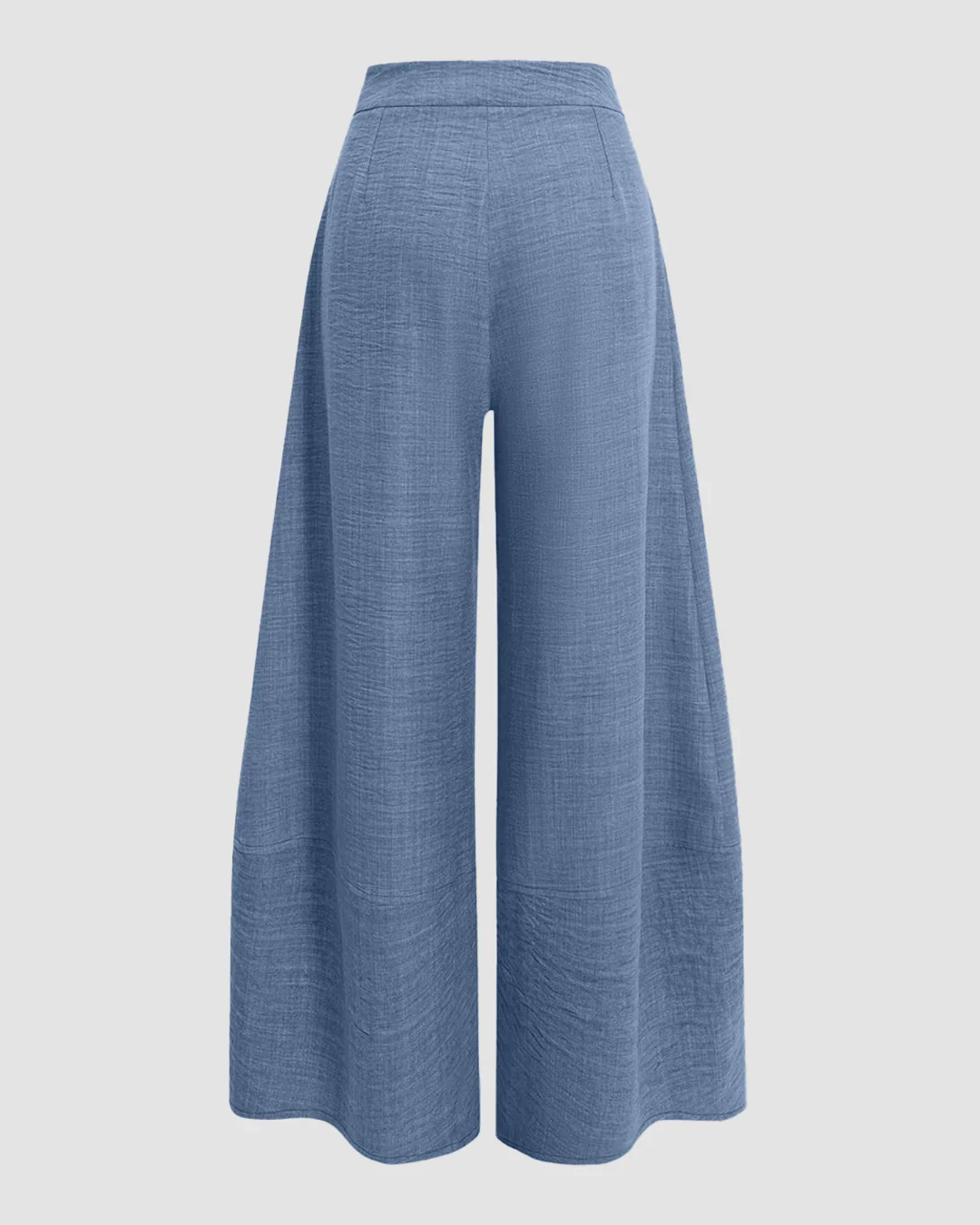 High-Waist Wide-Leg Trousers in French Blue - Image 2