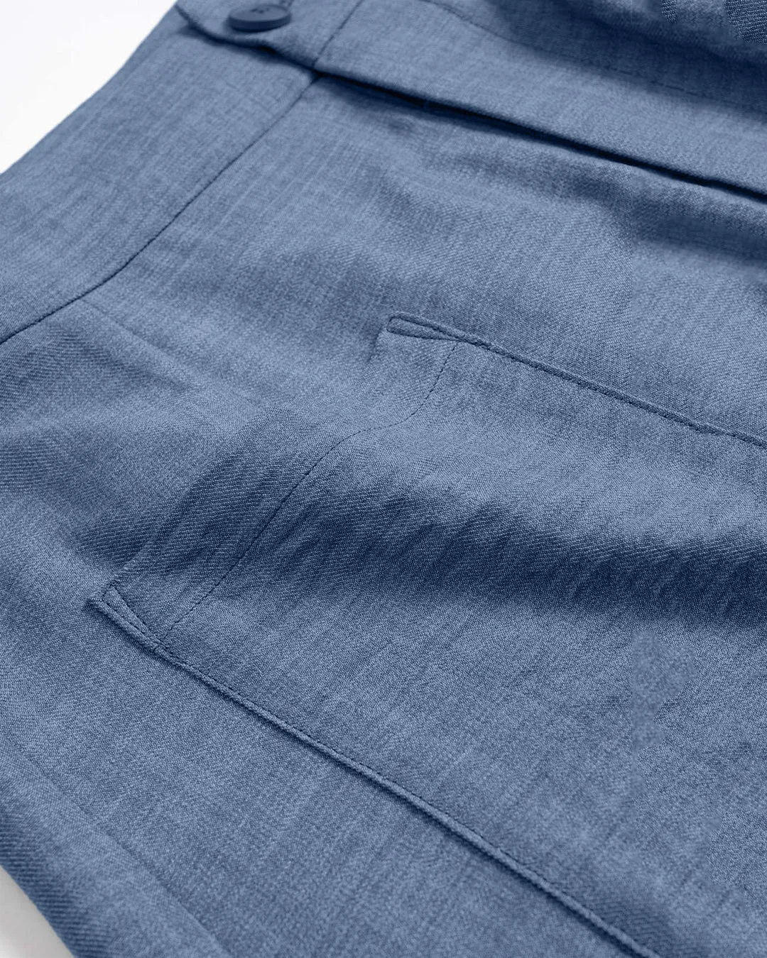 High-Waist Wide-Leg Trousers in French Blue - Image 3