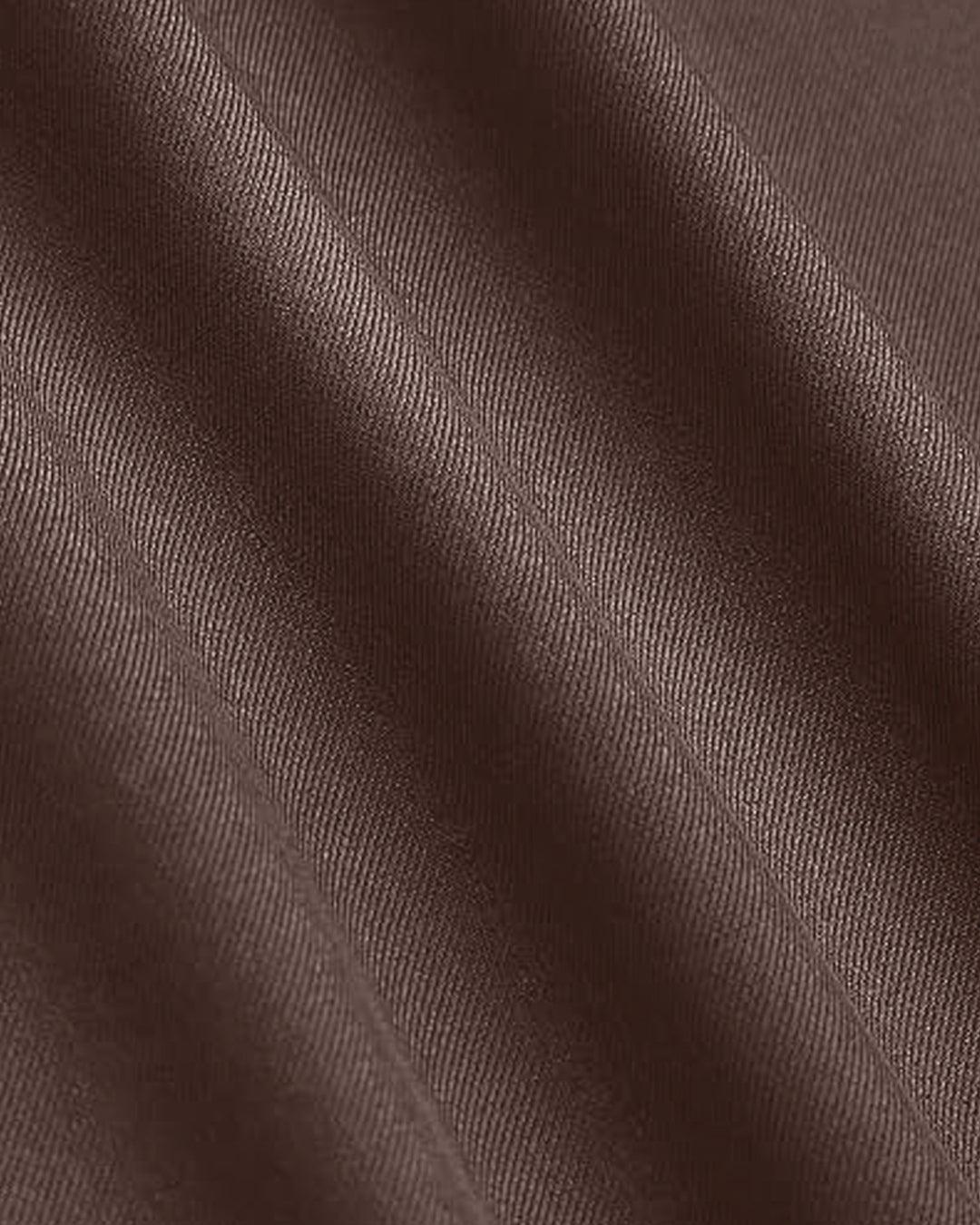 High Waist Zip Up Slit Mini Skirt In Coco Brown - Image 3
