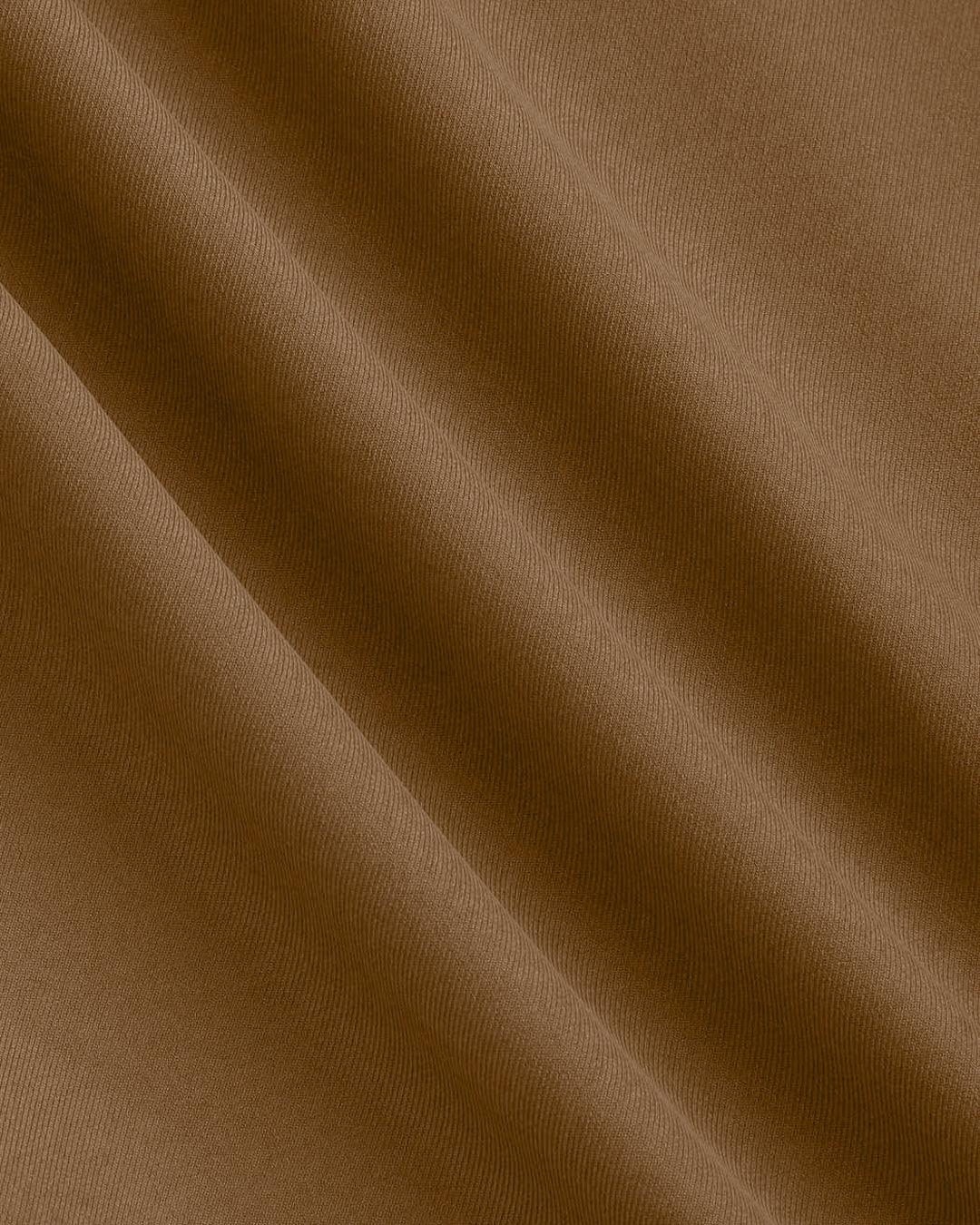 High Waisted Solid Front Slit Maxi Skirt In Brown - Image 3