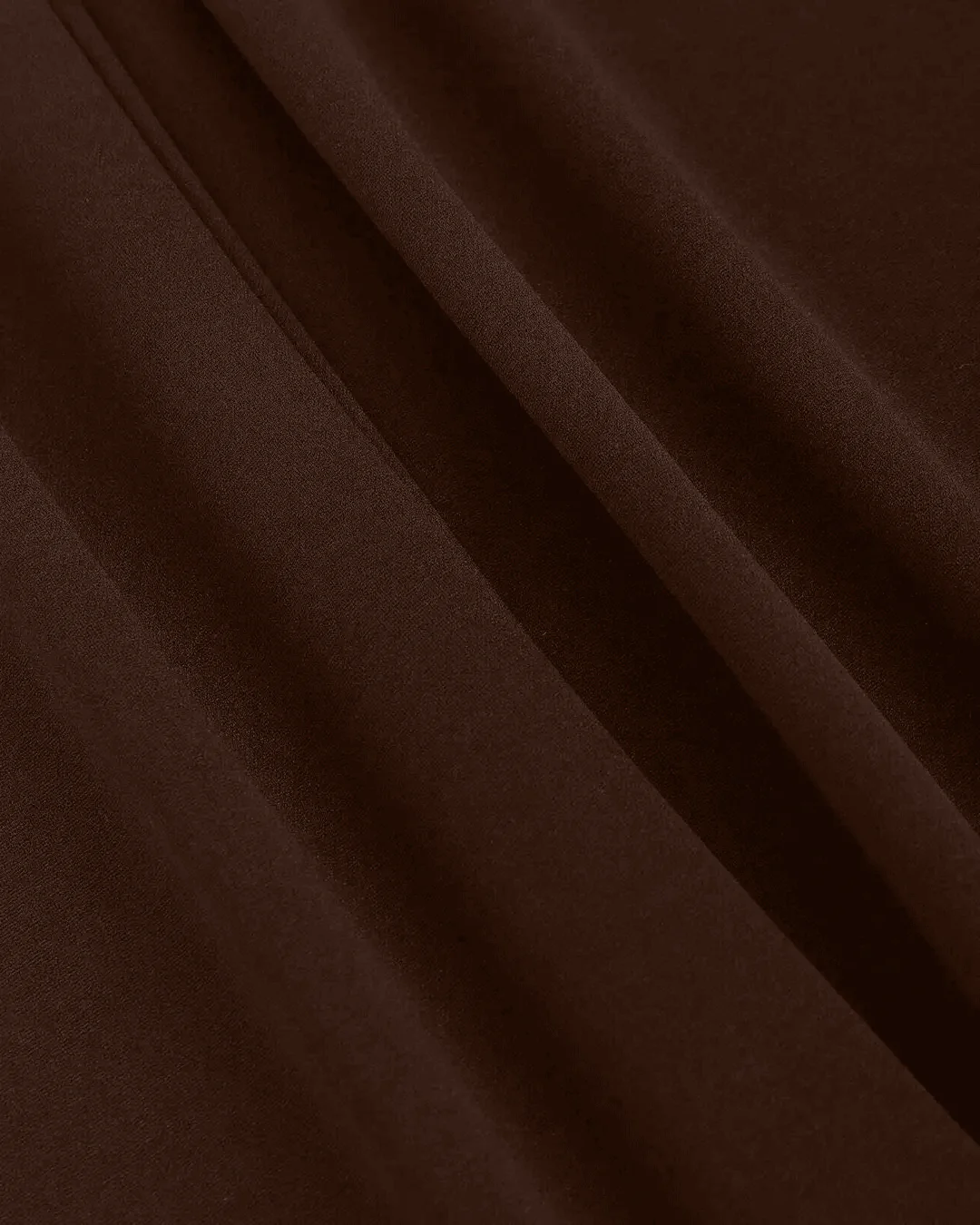 High Waisted Wide Leg Tie Straight Pants In Coco Brown - Image 3