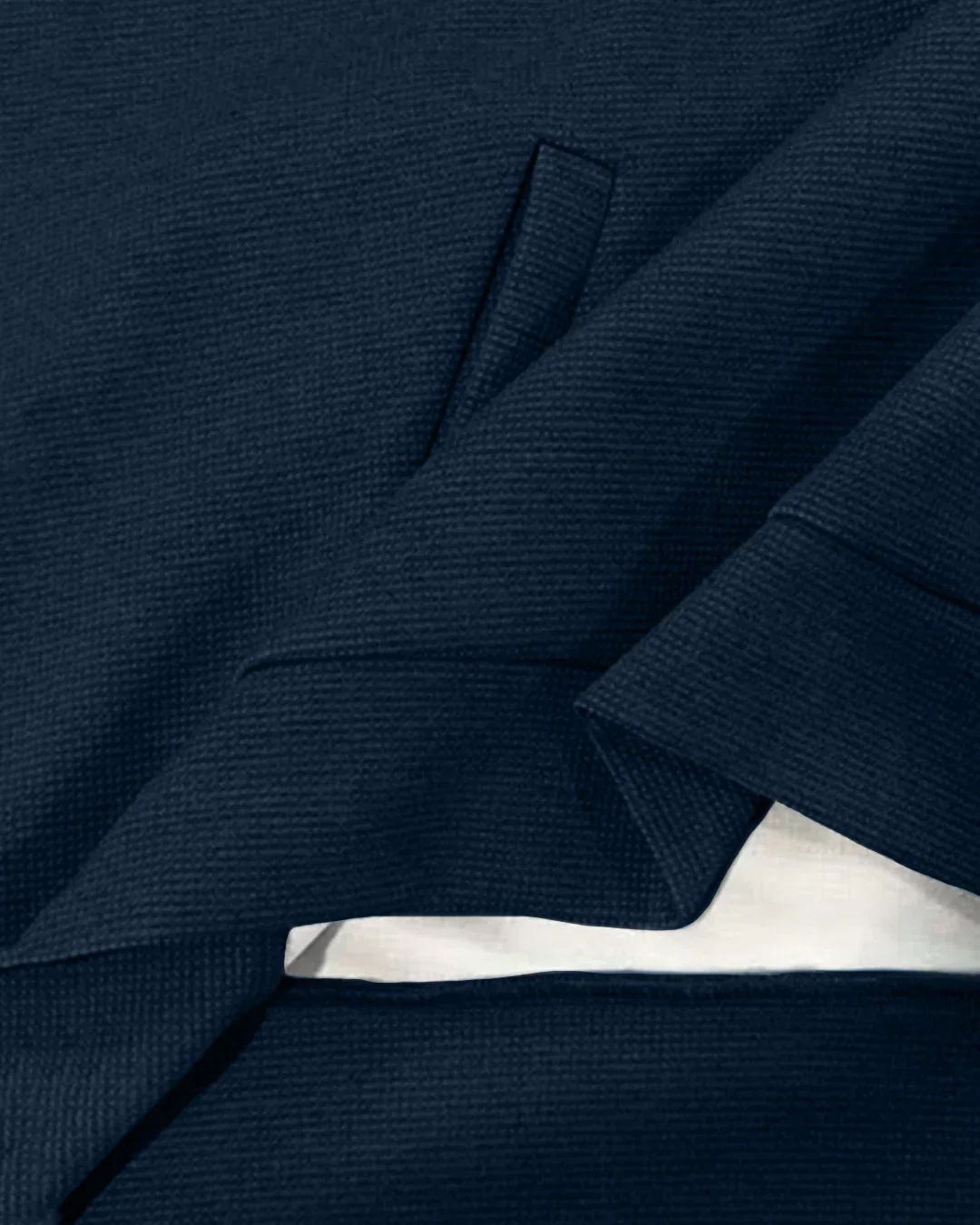 Casual V-Neck Relaxed Fit Full Sleeve Sweatshirt in Blue - Image 3