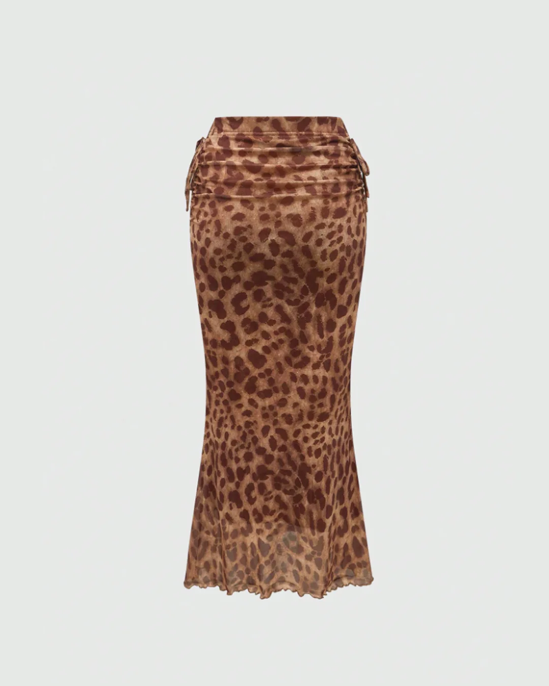 Leopard Print Bodycon Midi Skirt - Image 2