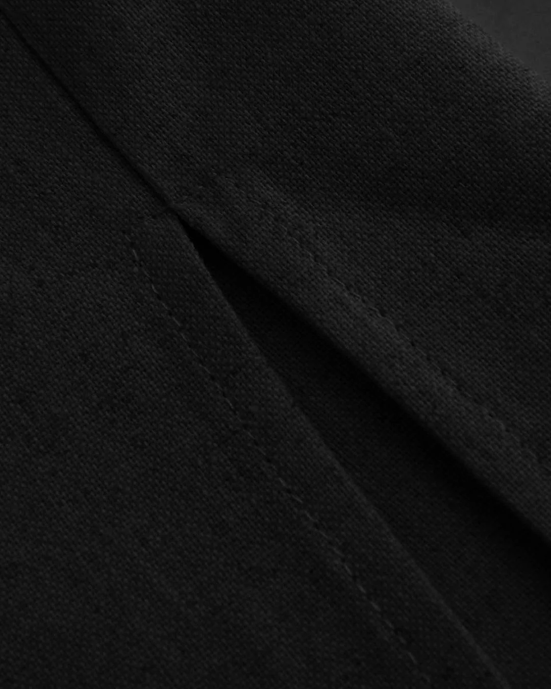 Linen-blend Mid Rise Solid Midi Skirt Without Belt In Black - Image 4