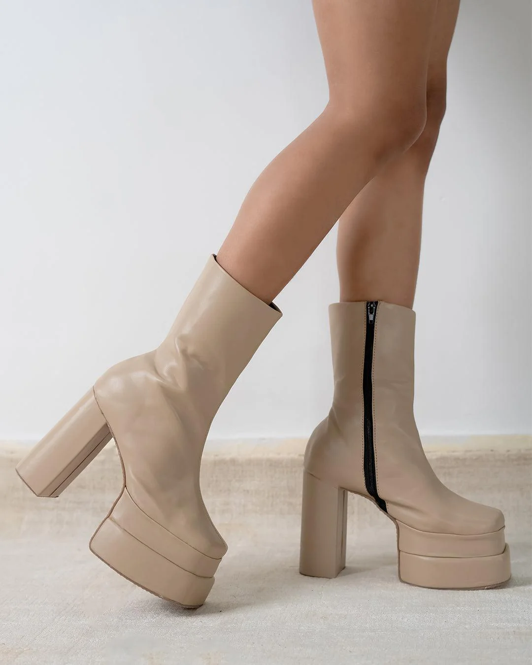 Littlebox Aevitas Platform Boots Mocha - Image 6