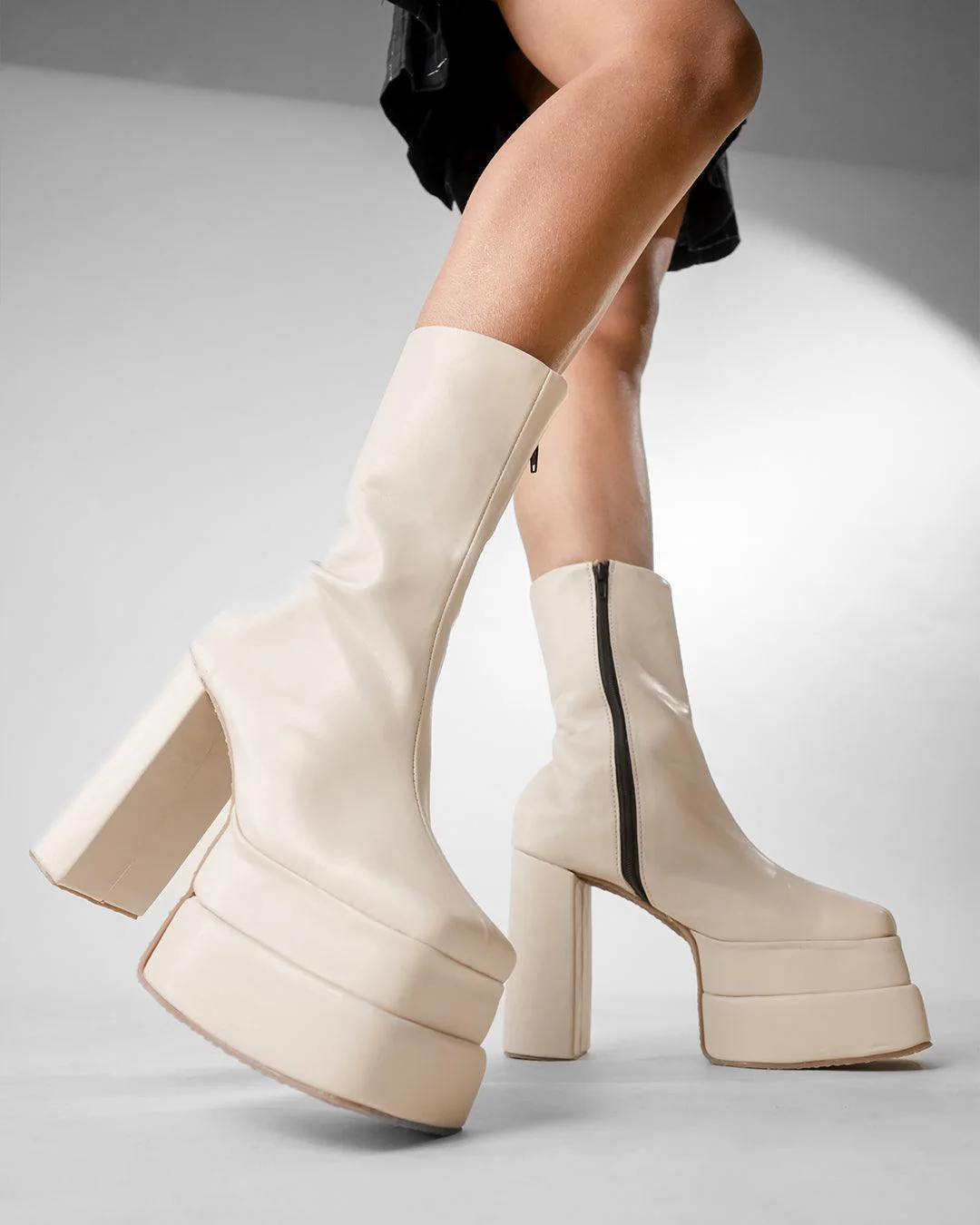 Littlebox Aevitas Platform Boots Offwhite - Image 6