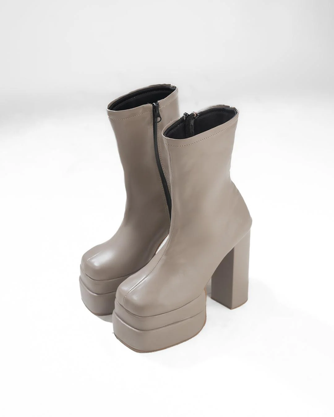 Littlebox Aevitas Platform Boots In Mocha - Image 3