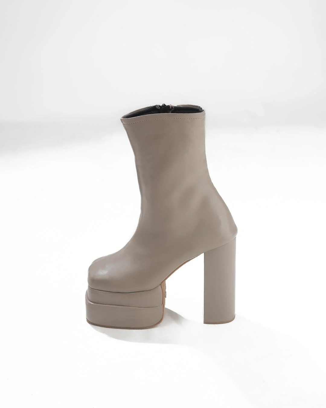 Littlebox Aevitas Platform Boots In Mocha - Image 4