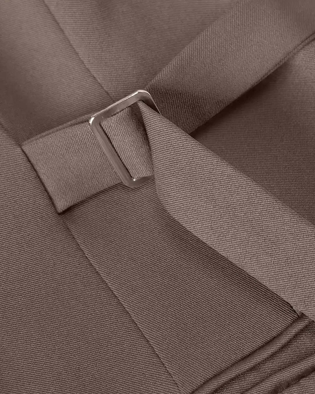 Long Sleeve Blazer Style Waistcoat in Cappuccino - Image 3