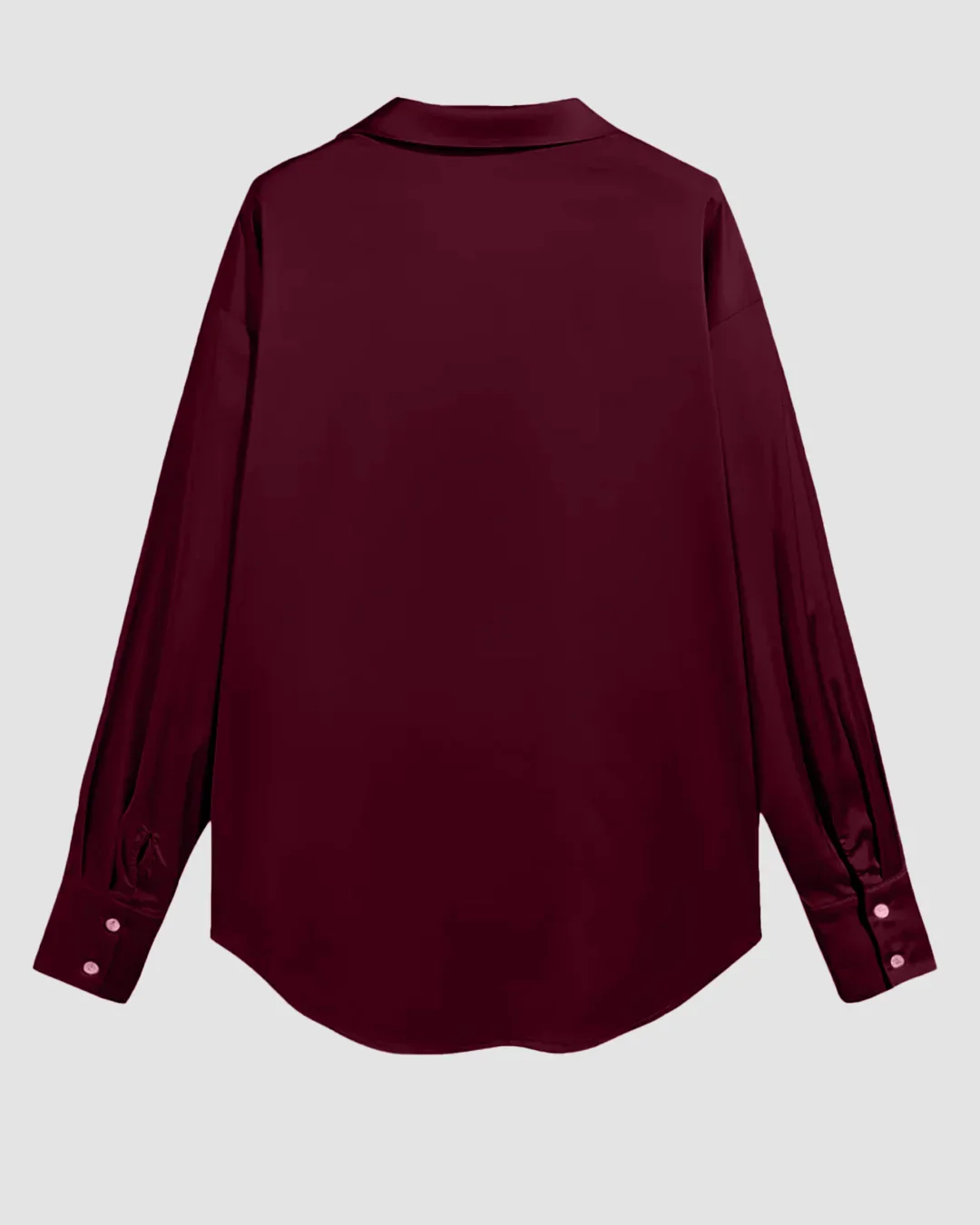 Maroon Relaxed Fit Collared Full Sleeve Shirt - Image 2