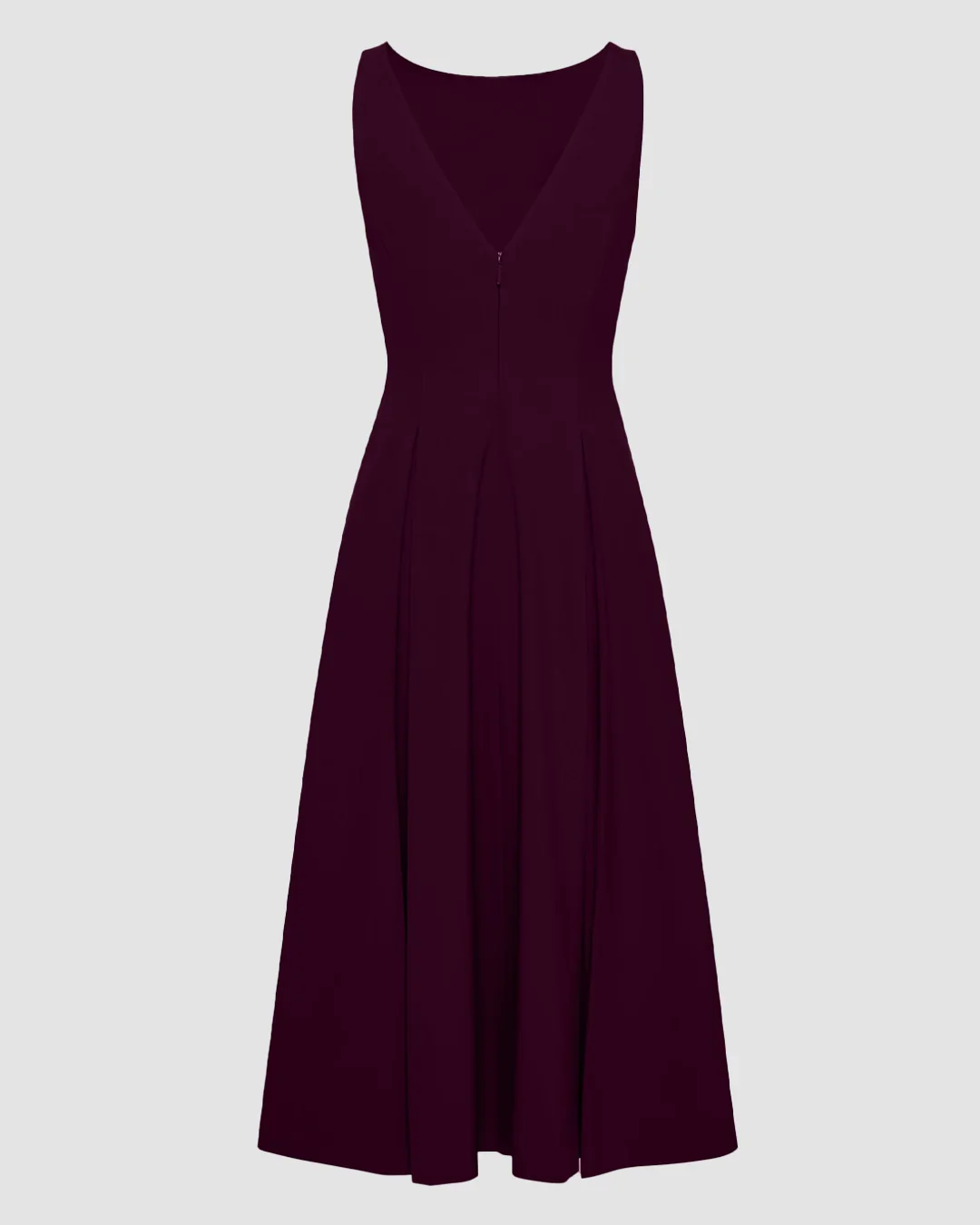 Sleeveless Red A Line Midi Dress - Image 2