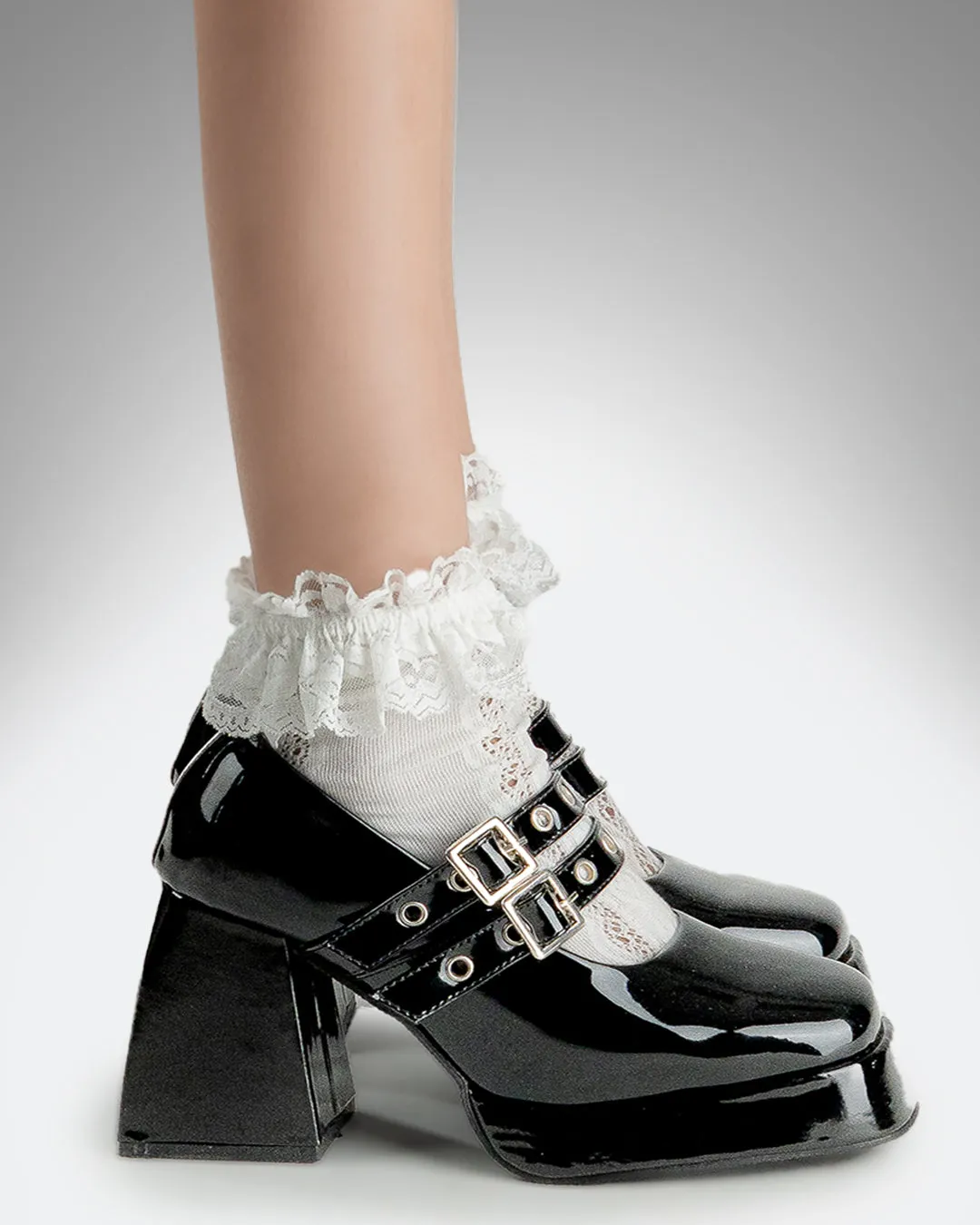 Mary Jane Block Heel Classic Design Alluring Shoes - Image 4